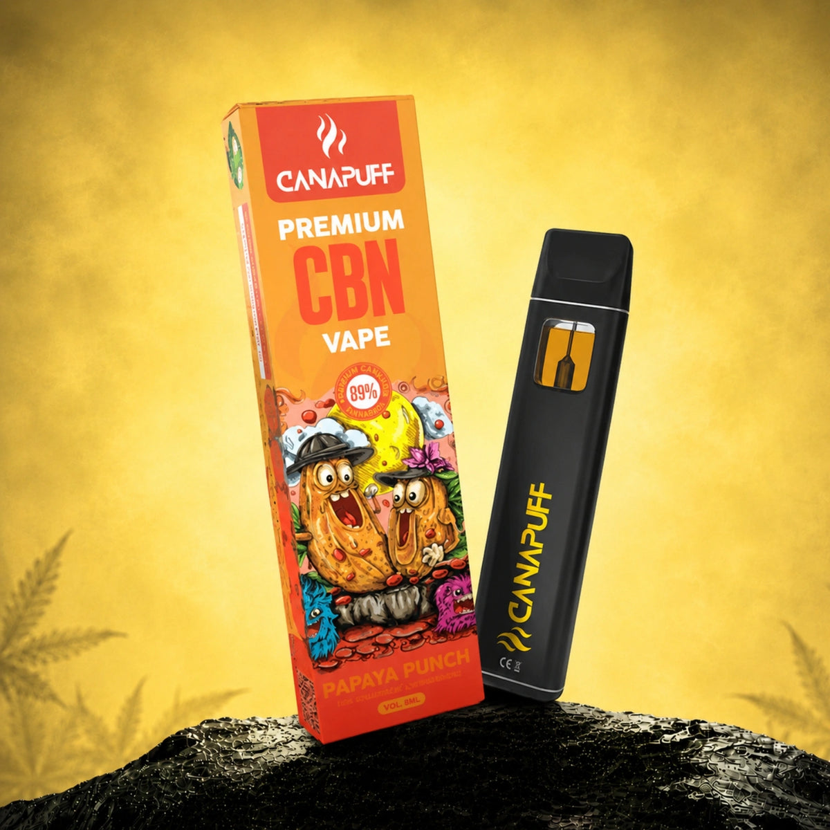 Canapuff CBN Vape Papaya Punch 89% 1ml wegwerppen
