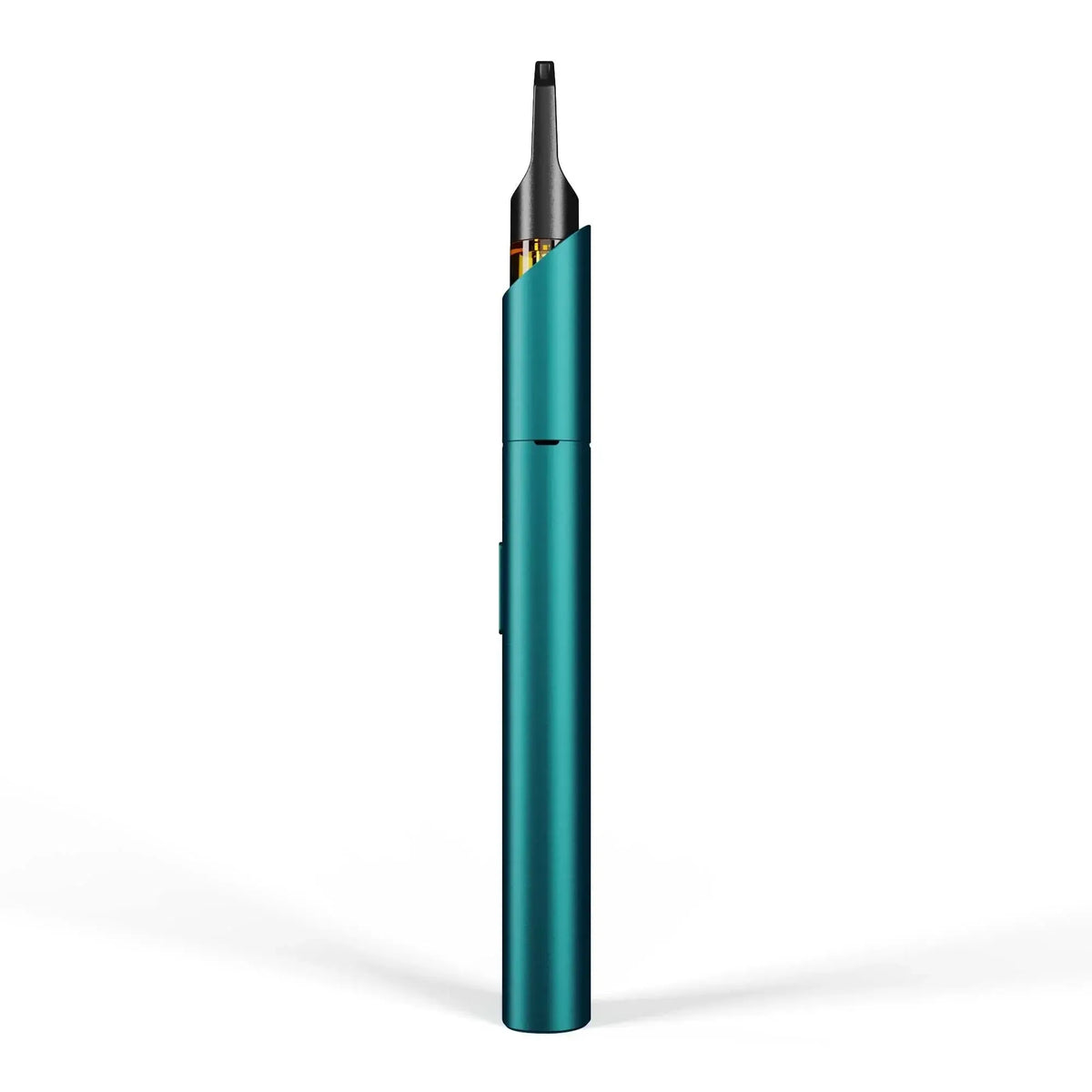 Teal vaporizer Pen met het mondstuk open