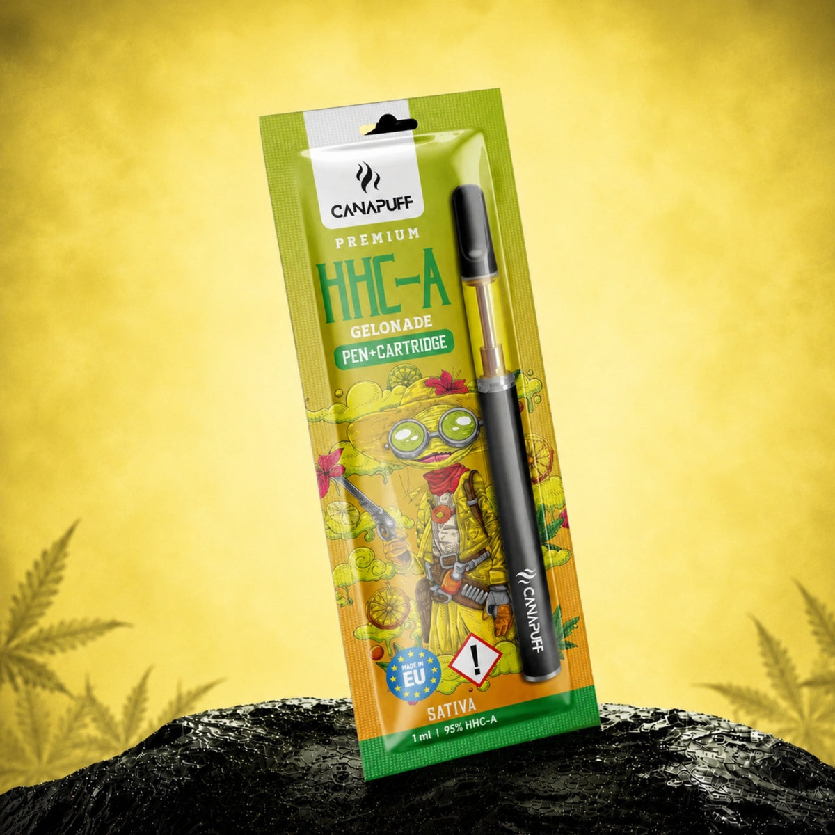 Canapuff HHC-A Gelonade pen en cartridge, 95%, 1 ml, sativa