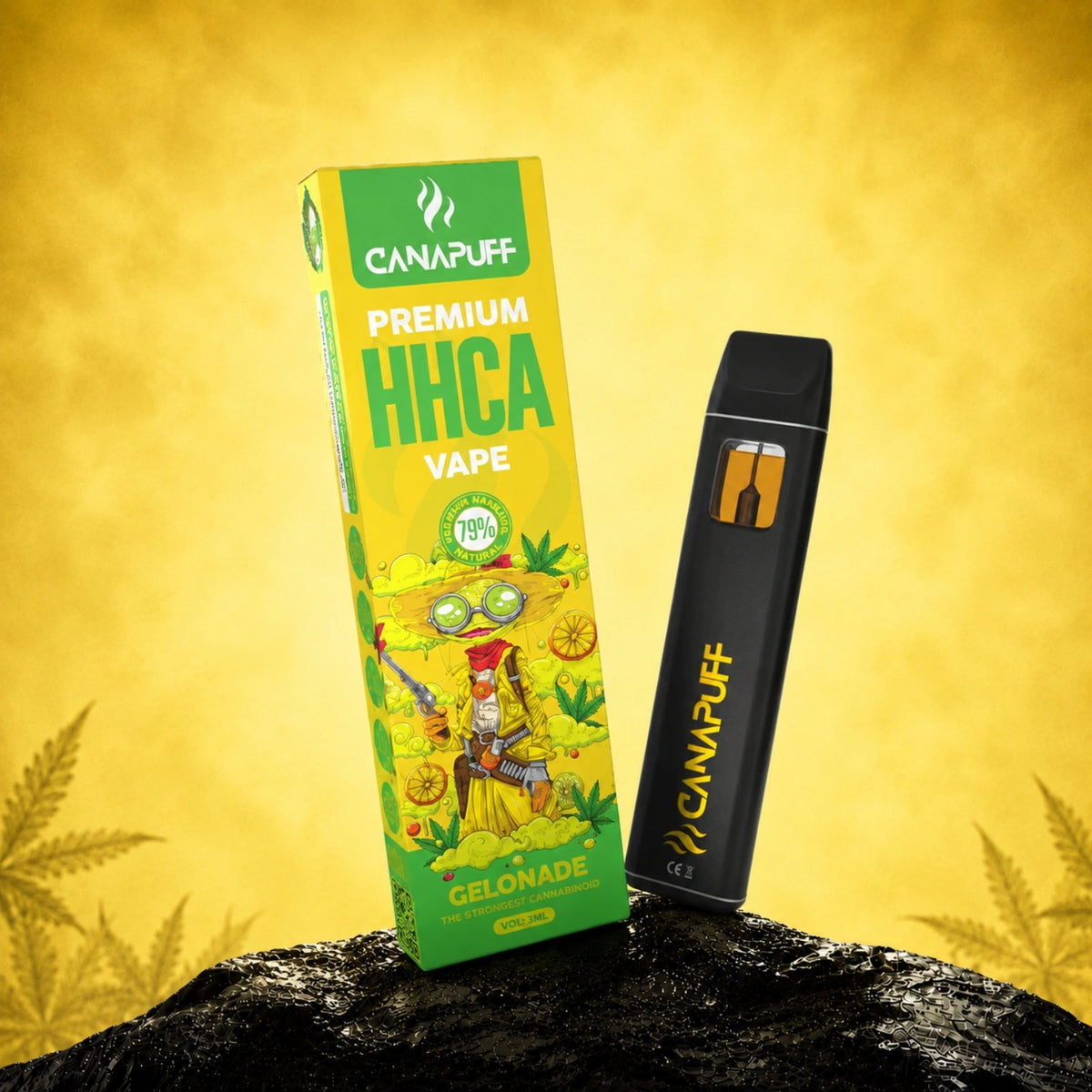 Canapuff HHCA Vape Gelonade 79% 1ml wegwerppen met doosverpakking