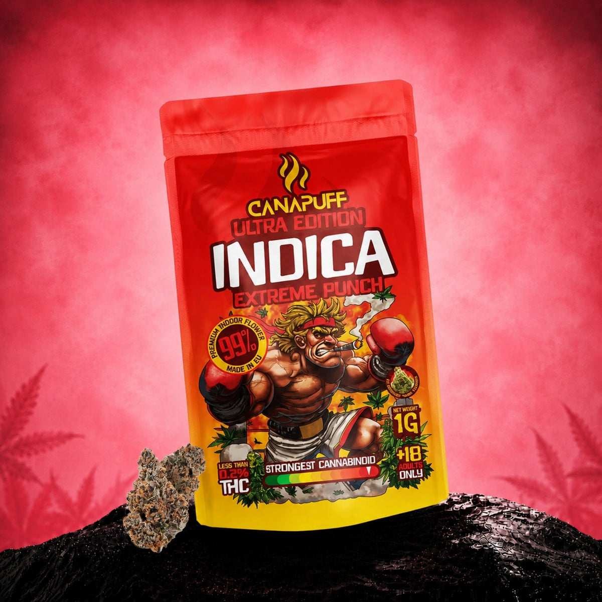 Canapuff Indica Bloemen Extreme Punch Ultra Edition 99%, zakje van 1 g