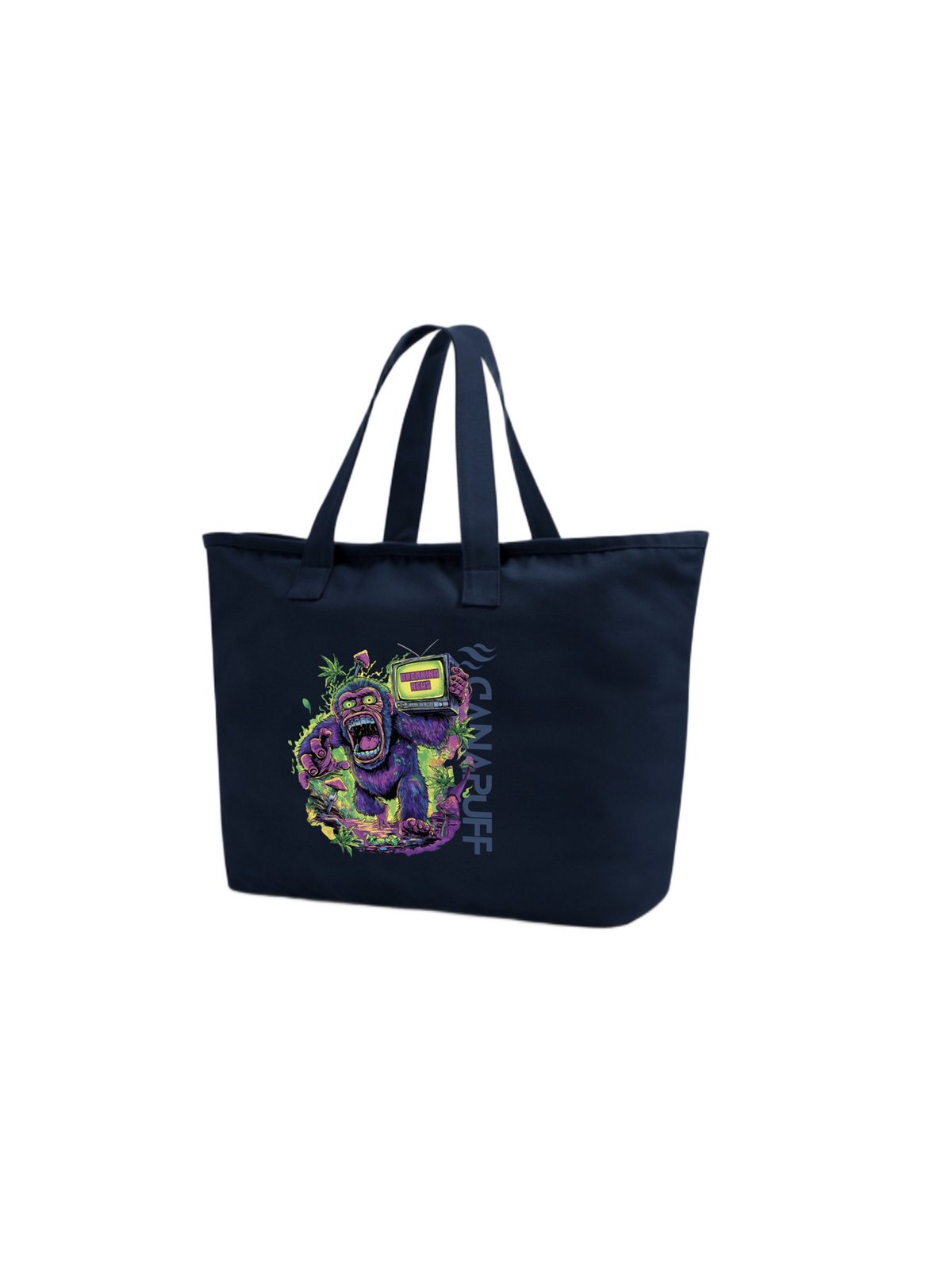 Canapuff katoenen tas – Panic Monkey – Navy