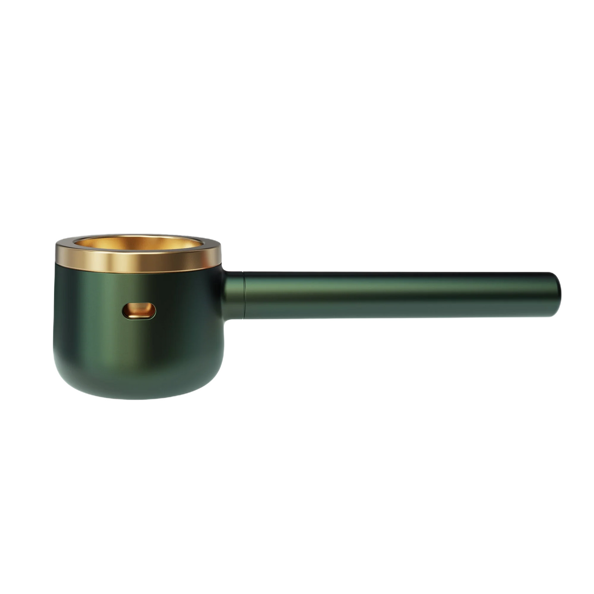 Vessel Pipe in Emerald met goudkleurige rand en kop