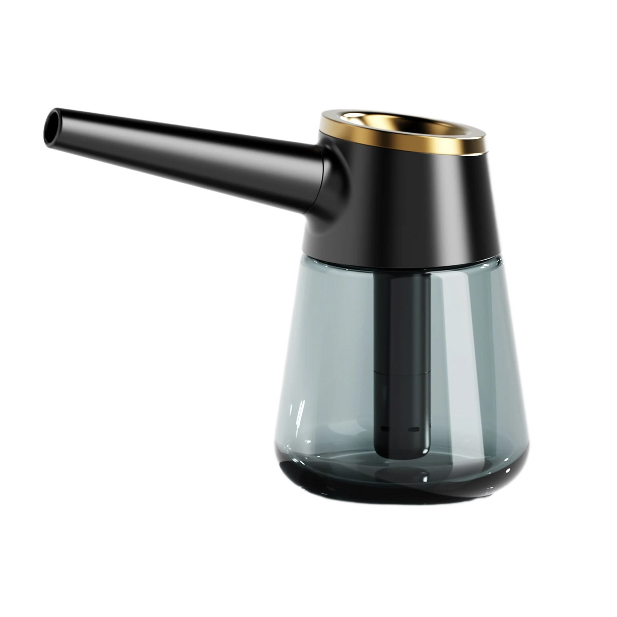 Vessel Pipe Element waterpijp met zwarte dop en gouden rand