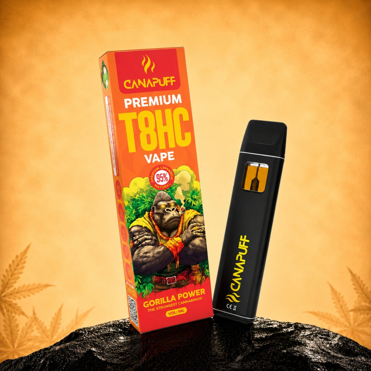 Canapuff T8HC Vape Gorilla Power 95% 1ml wegwerppen