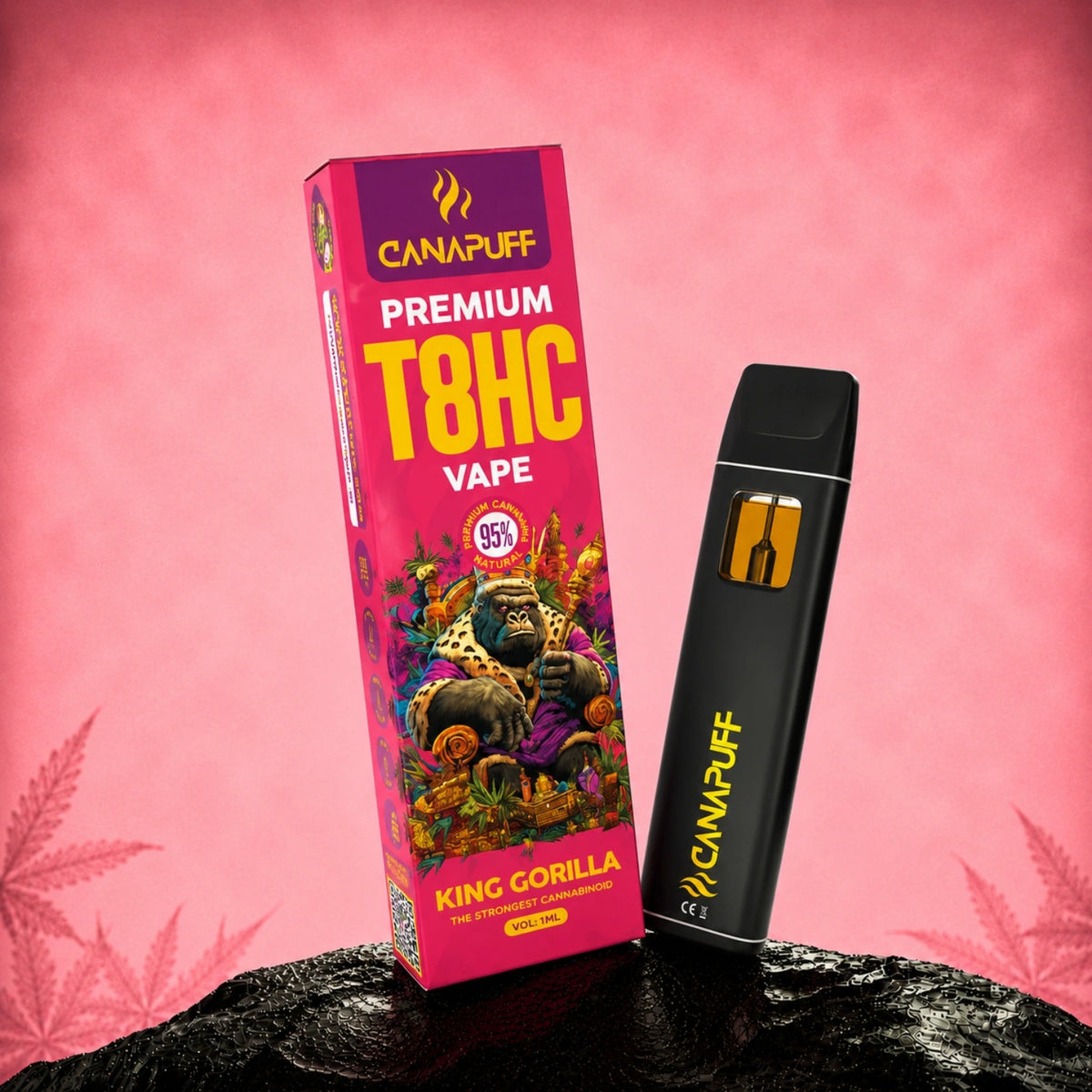 Canapuff T8HC Vape King Gorilla 95% 1ml wegwerppen