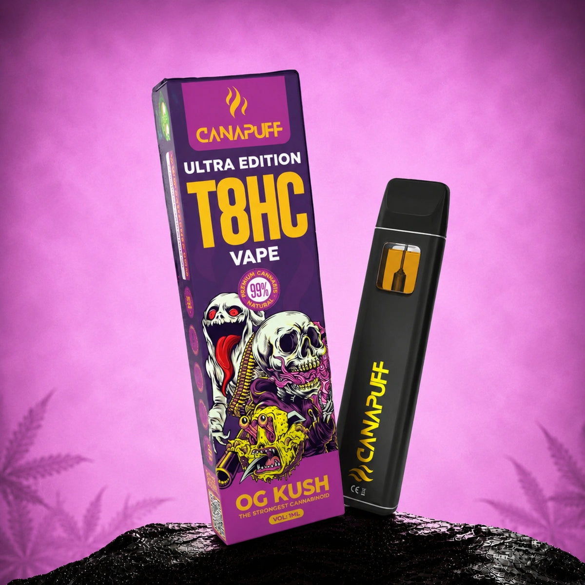 Canapuff T8HC Vape OG Kush Ultra Edition 99% 1ml wegwerppen