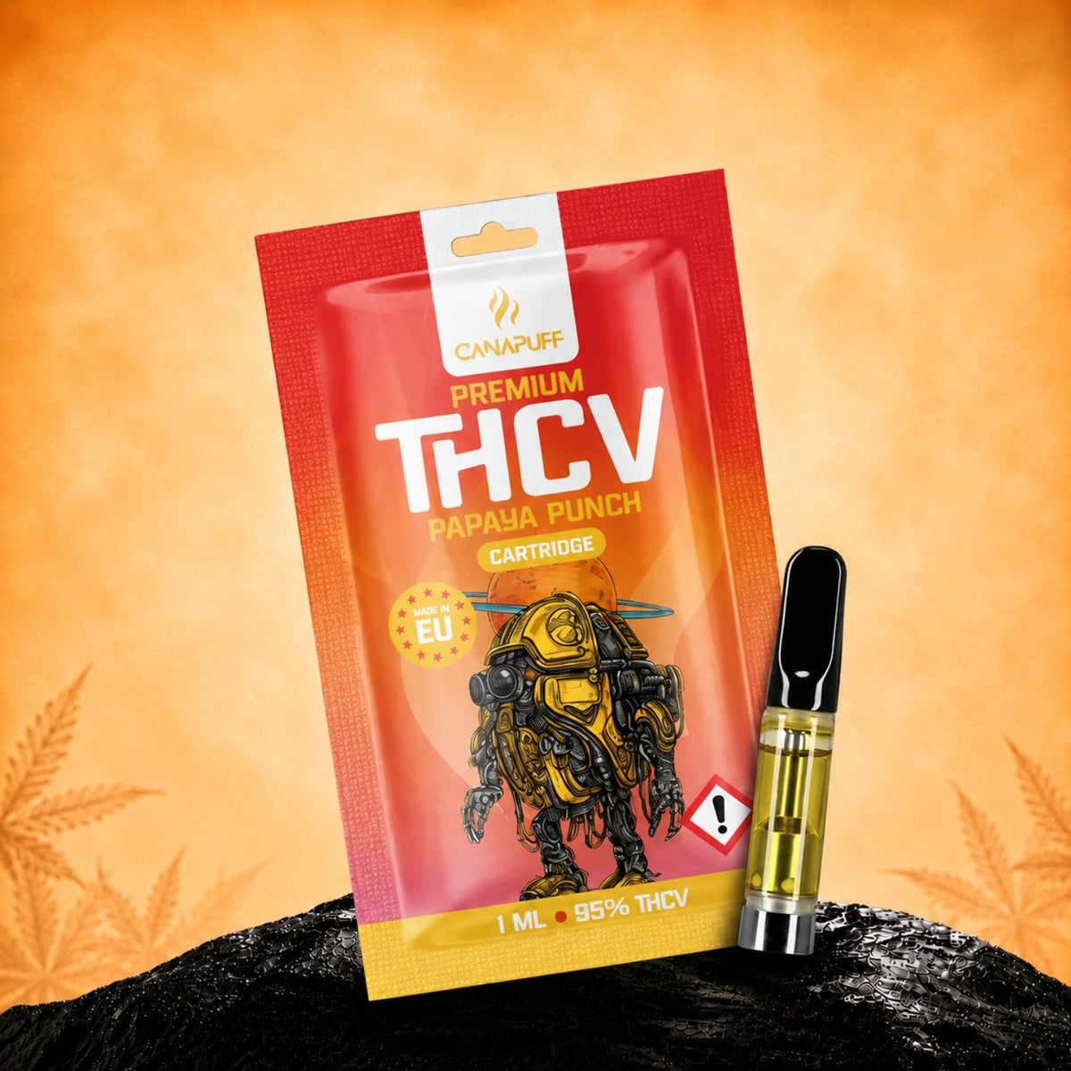 Canapuff THCV Papaya Punch cartridge, 1 ml, 95% sterkte