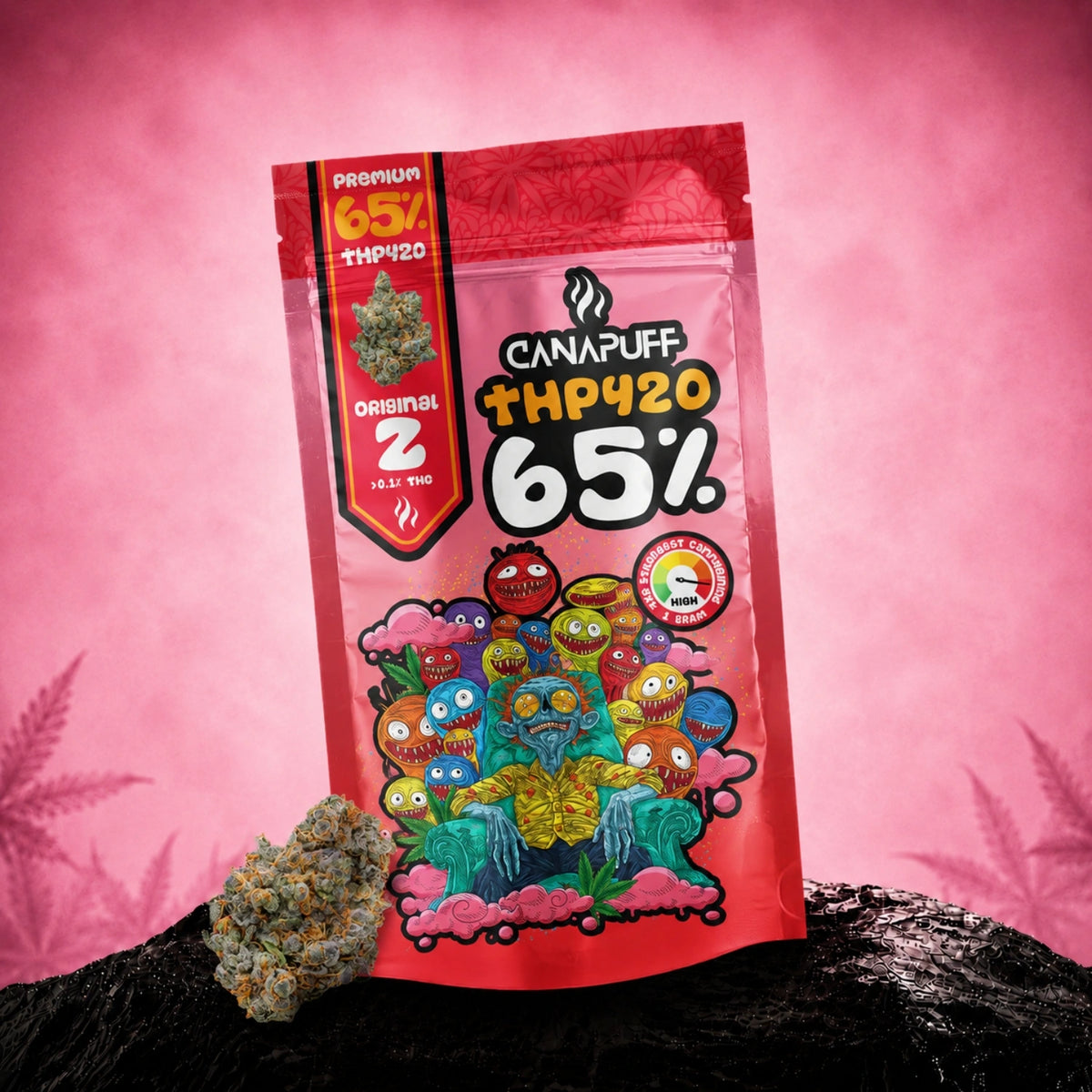 Canapuff THP420 Original Z bloemen 65%, zakje
