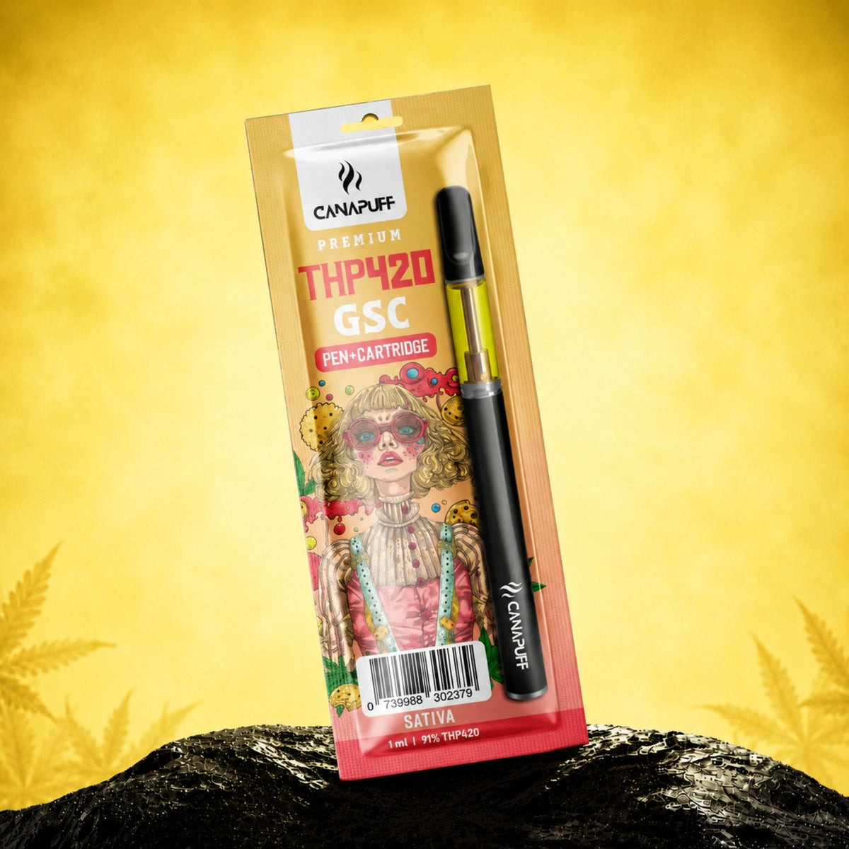 Canapuff THP420 GSC pen en cartridge, 1 ml, 79% sterkte