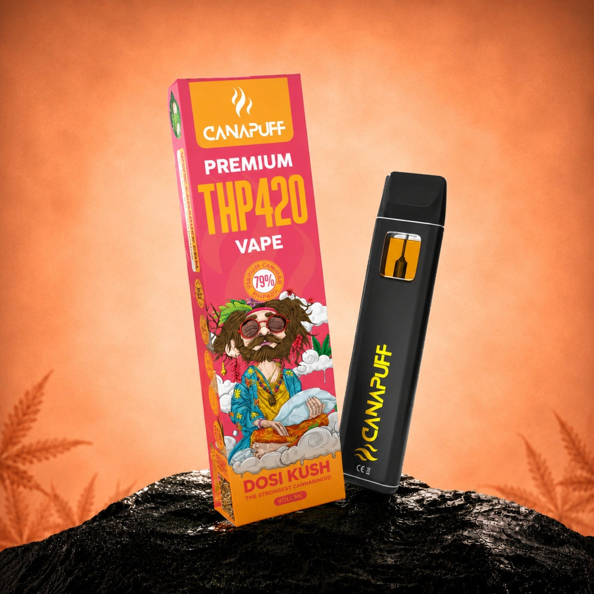 Canapuff THP420 Dosi Kush Vape 79% 1ml wegwerppen