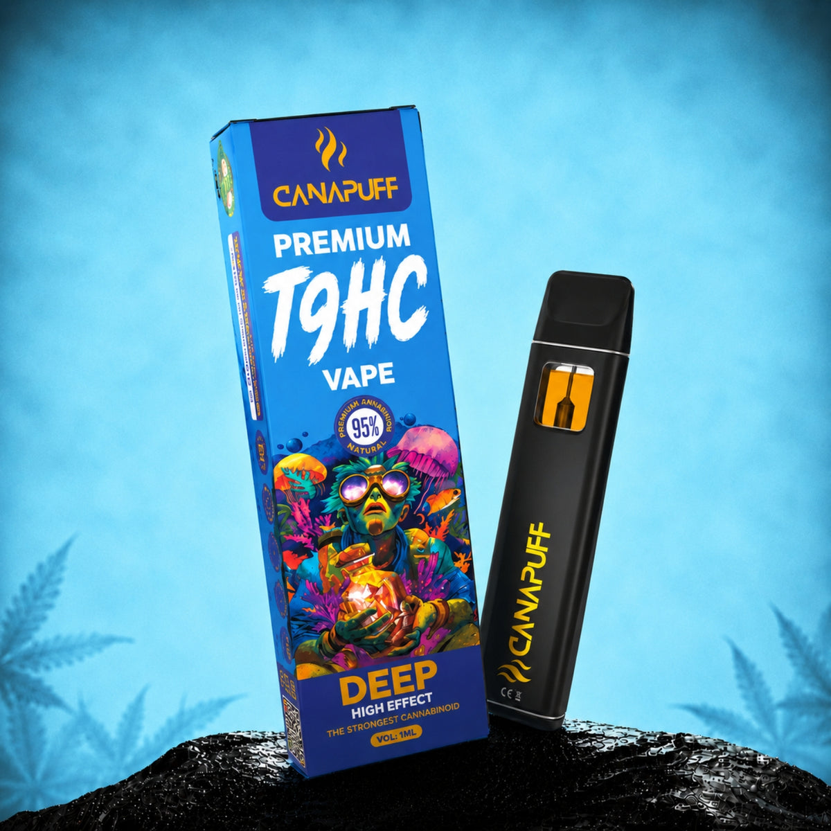 Canapuff TⳊHC Vape Deep 95% 1ml wegwerppen