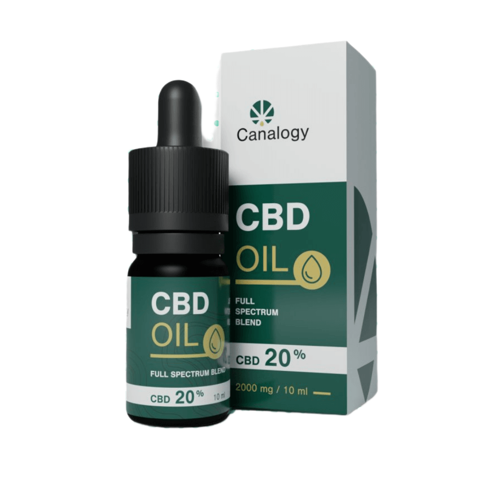 Canalogy CBD Oil 20%, 2000 mg, 10 ml full spectrum blend met pipetflesje en doosje