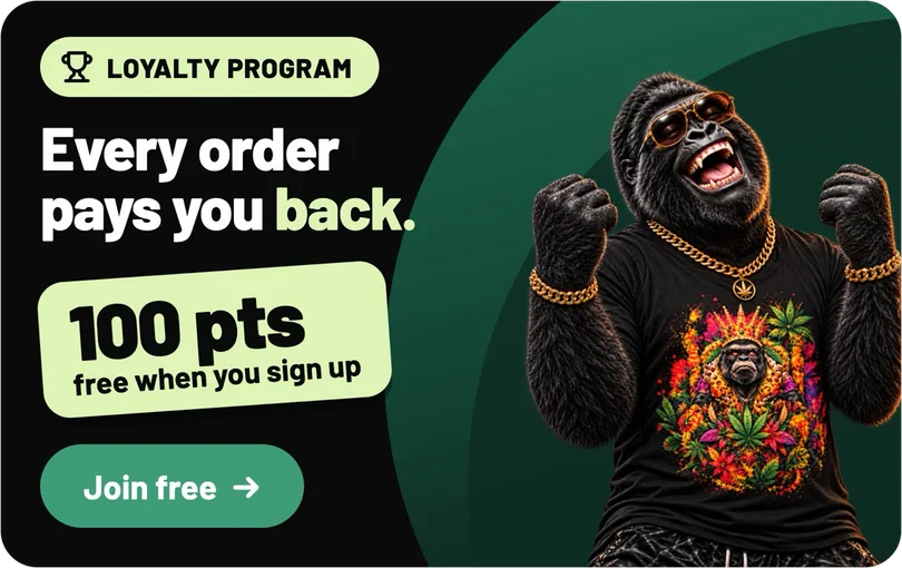 Loyalty program: Every order pays you back. 100 pts free when you sign up. Join free